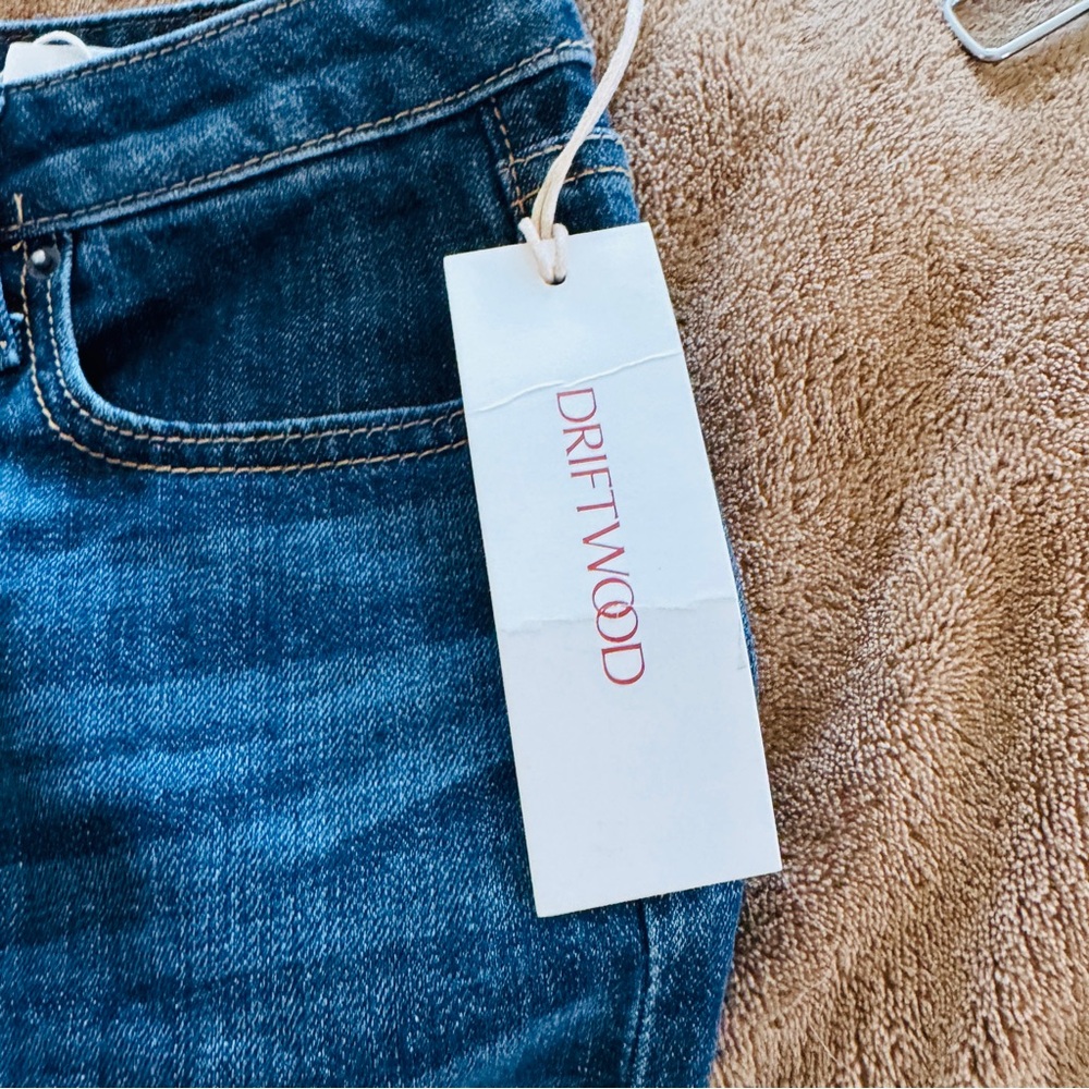 NWT ANTHROPOLOGIE DRIFTWOOD COLETTE EMBROIDERED Cropped CUFFED JEANS SIZE 24 - Picture 4 of 11